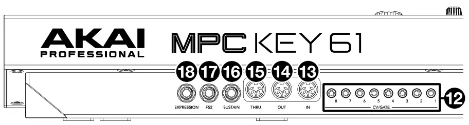 AKAI MPC KEY 61 Standalone Production Workstation and Synthesiser - Top Panel 1