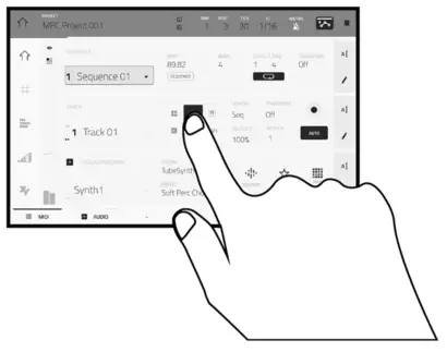 AKAI MPC KEY 61 Standalone Production Workstation and Synthesiser - Using the Display