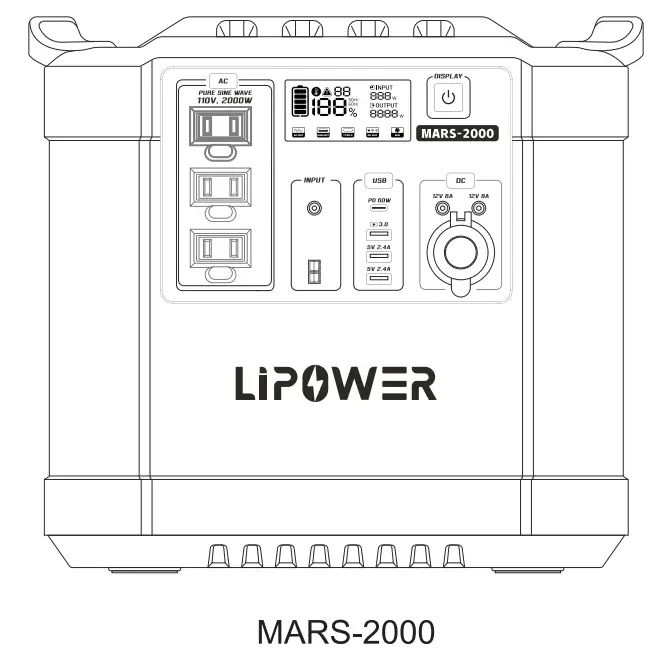 LIPOWER MARS 2000 Portable Power Station