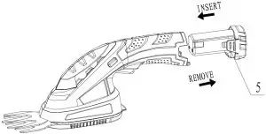 Insert/remove the battery pack