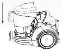 KENT KC-T3520 Cyclonic Vacuum Cleaner -detaching