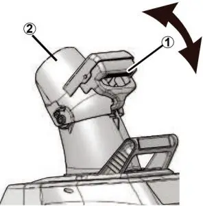 ADJUST THE CHUTE DEFLECTOR