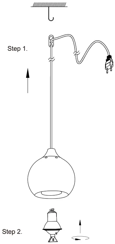 NOVA LIFE Bola Pendant Light step1
