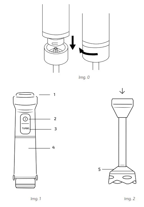 cecotec 04275 Power Titan Black 1500XL TOTALMIX Hand Blender - Fig