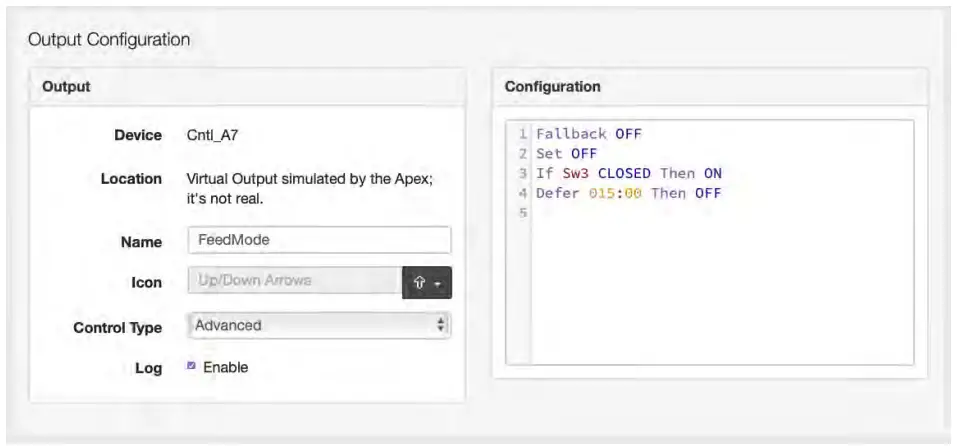 Output Configuration