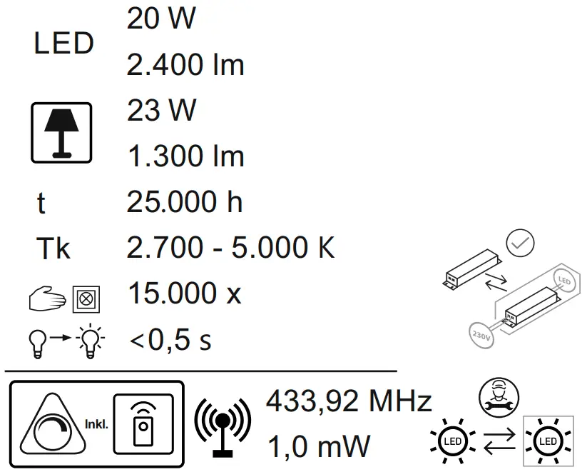 Paul Neuhaus PURE LINES LED Floor Lamp - fig