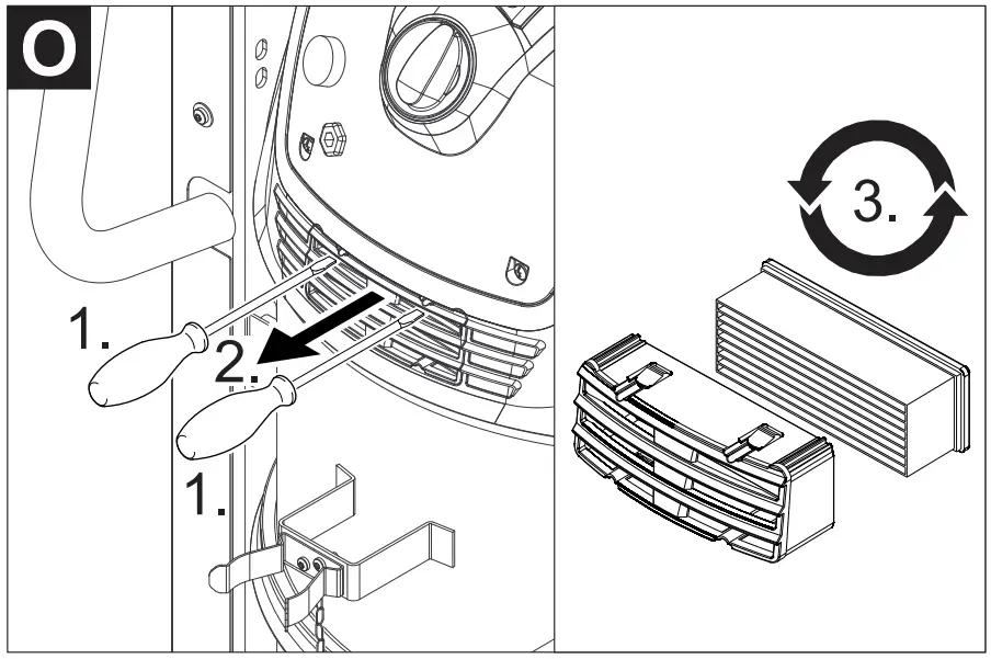 Replacing the supply air filter