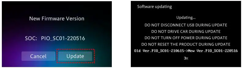 Pioneer SPH-DA160DAB System Firmware Update Instructions - Touch Update