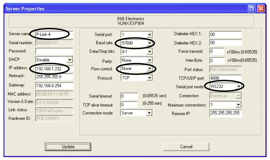 If the communication with the P-LINK-4 Ethernet is not working