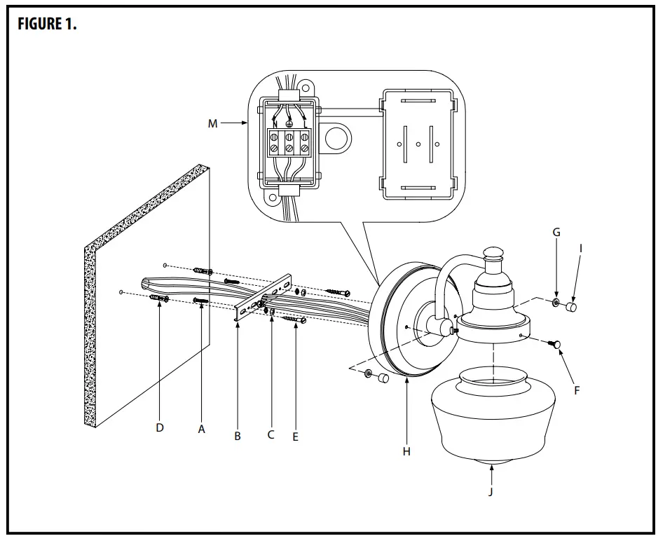 Westinghouse 61239 Lighting Eddystone One Light Outdoor Wall Fixture - fig