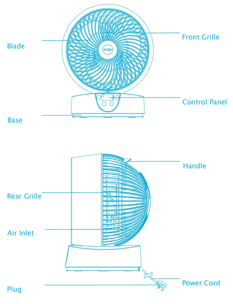 origo CF-1608 Convection Fan - fig 4