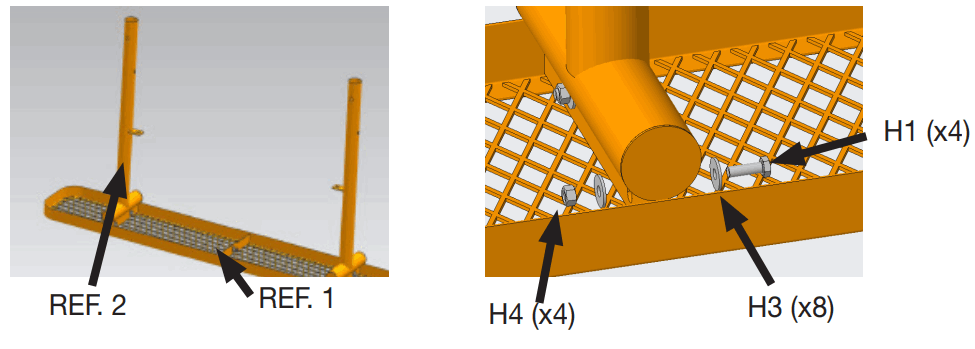 GLOBAL INDUSTRIAL 436CP55 48 Inches In-Ground Mount Steel Bench Without Backrest - Instructions