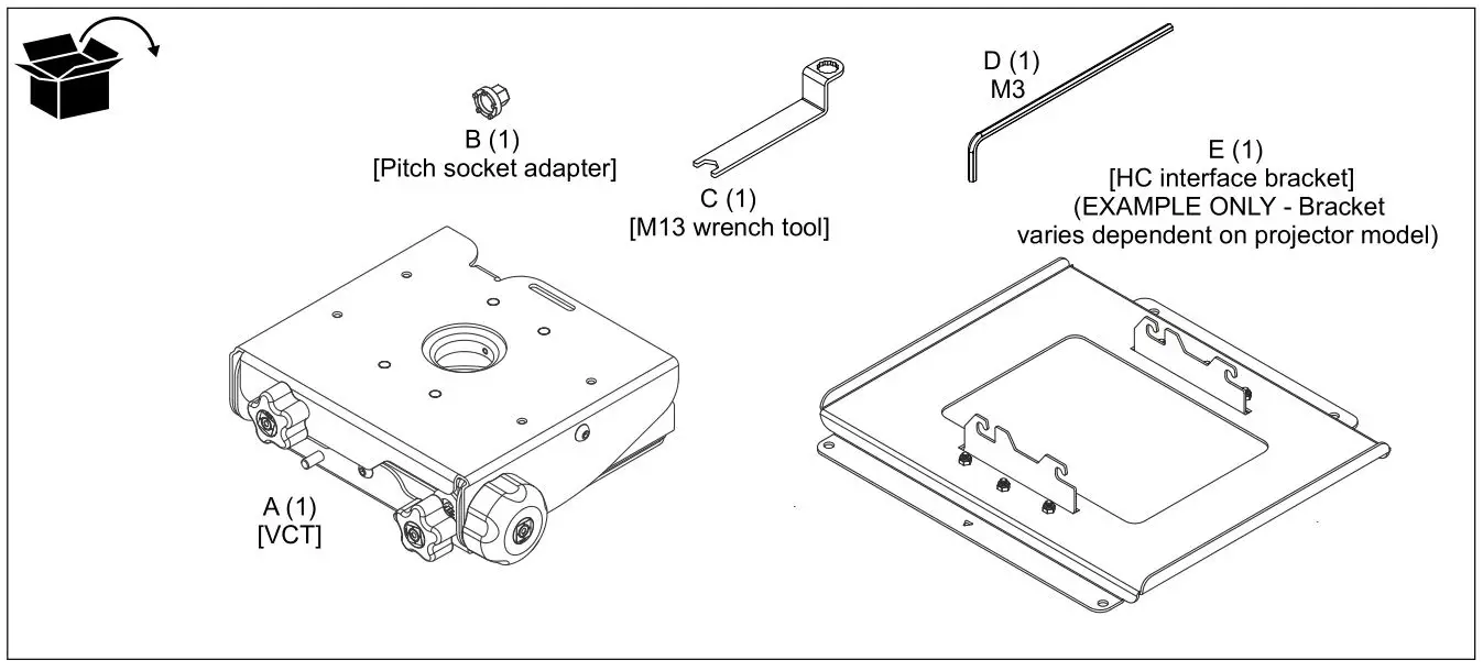 CHIEF VCT XL Projector Mount - PARTS