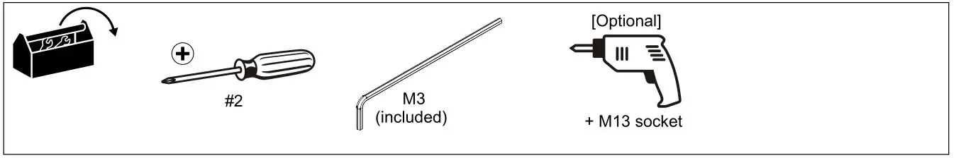 CHIEF VCT XL Projector Mount - TOOLS REQUIRED FOR INSTALLATION