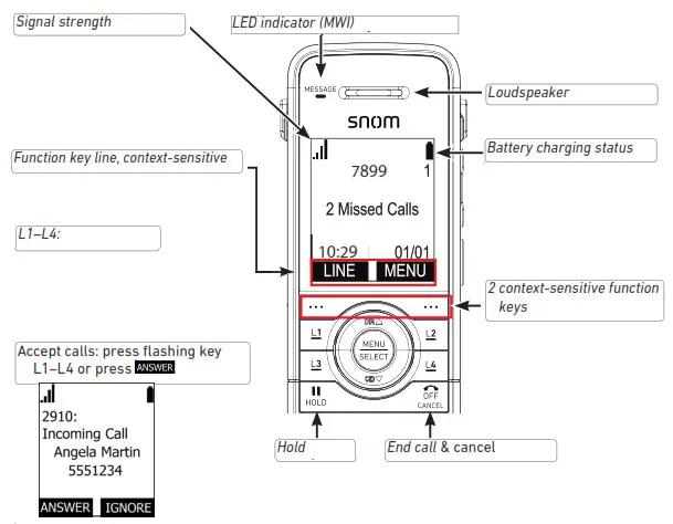 snom M10 SC Handset - 4