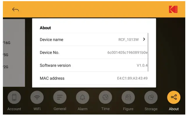 KODAK RCF Series WiFi Classic Photo - about