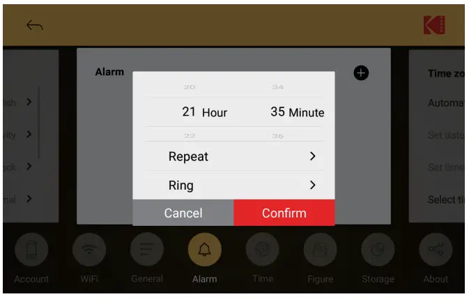 KODAK RCF Series WiFi Classic Photo - alarm
