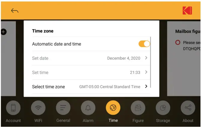 KODAK RCF Series WiFi Classic Photo - time