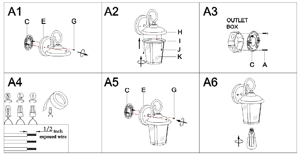 Uolfin 5106248 1-Light 11-in Textured Black Lantern 3