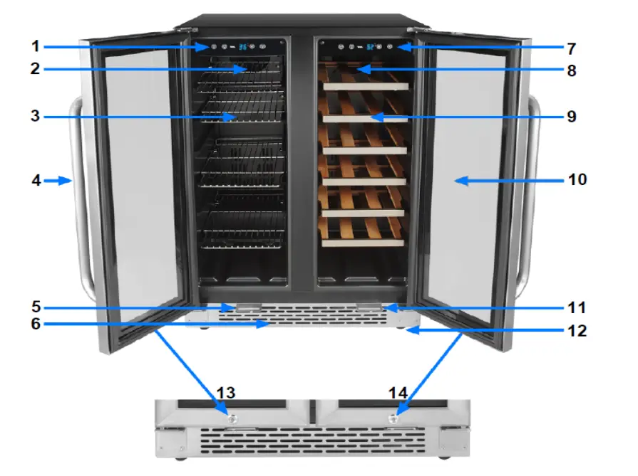 Wine Refrigerator 88 - Parts