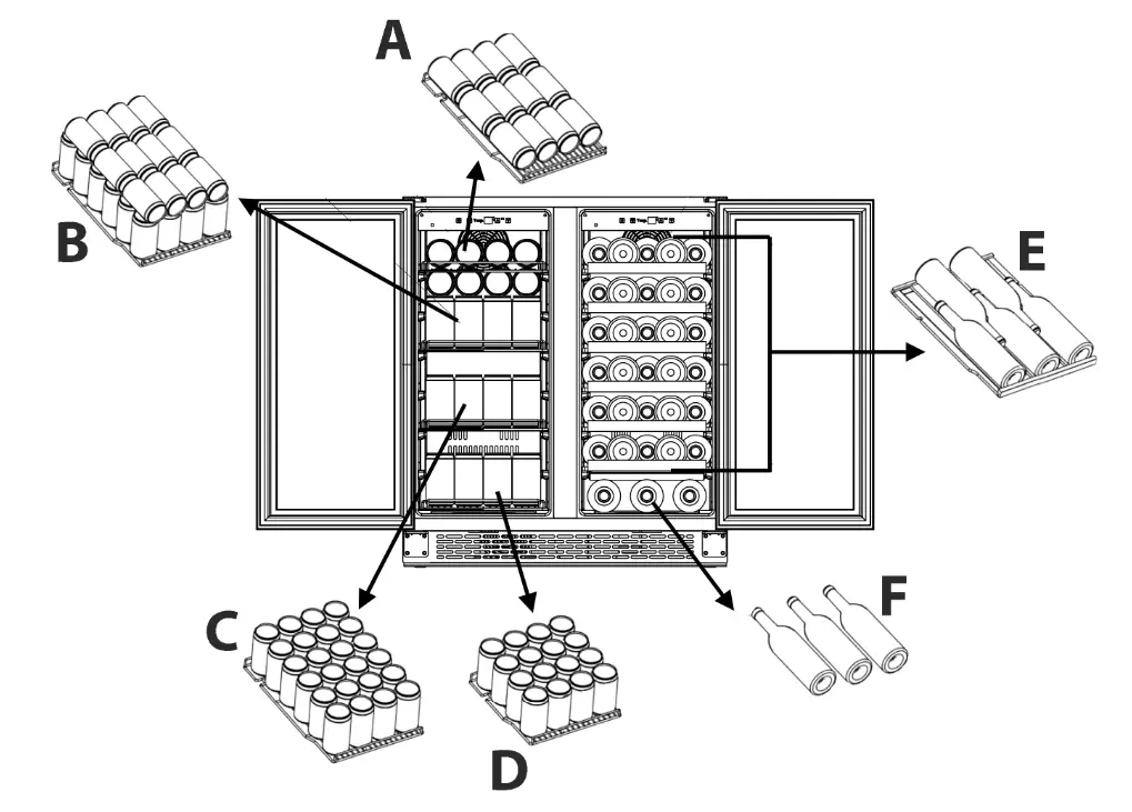 Wine Refrigerator 88 - Storage