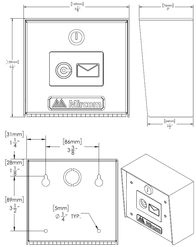 Mircom TX3-PL-ENCL Postal Lock Enclosure 1