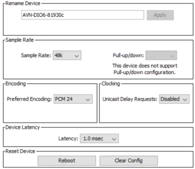 SONIFEX AVN DIO0 Series DIO Audiophile Dante Interfaces - fig 10