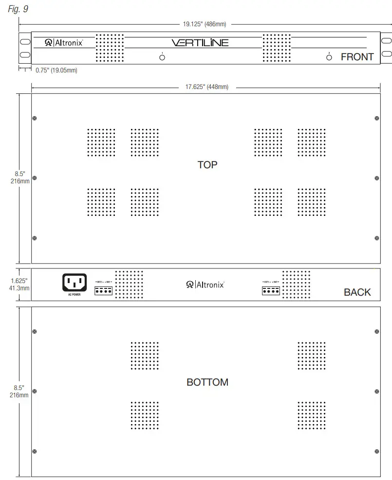 Altronix VertiLine563V Rack Mount Power Supply-Charger - Figure 9
