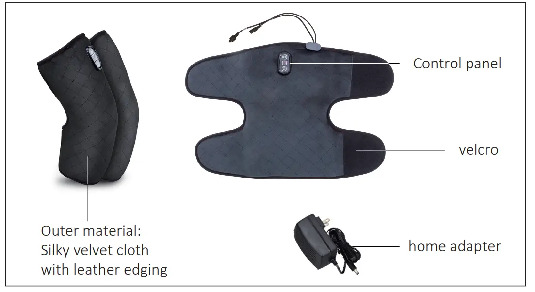 COMFIER CF 5701G Heated Knee Brace with Massage - fig