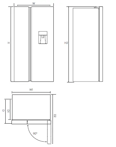 Electrolux-ESE5401A-Side-by-Side-Inverter-Refrigerator-FIG-1