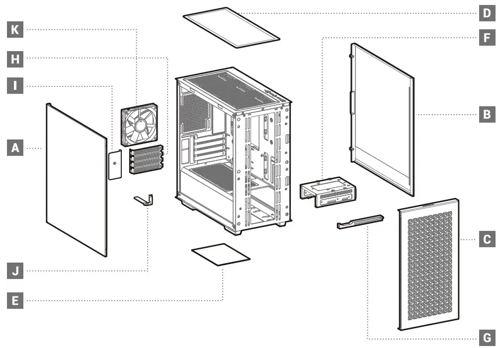 DEEPCOOL CH370 Micro ATX Case - Fig