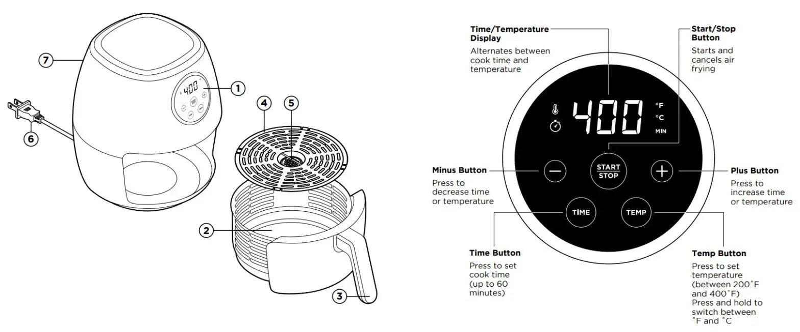 CHEFMAN TurboFry Touch AIR FRYER- FEATURES