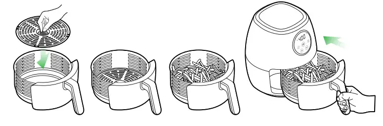 CHEFMAN TurboFry Touch AIR FRYER- OPERATING INSTRUCTIONS