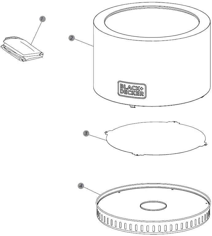 BLACK DECKER BD17201 19.5 Inch Smokeless Wood Fire Pit 02