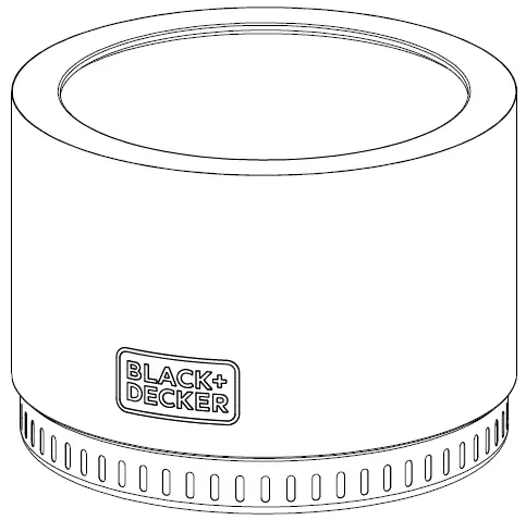 BLACK DECKER BD17201 19.5 Inch Smokeless Wood Fire Pit 06