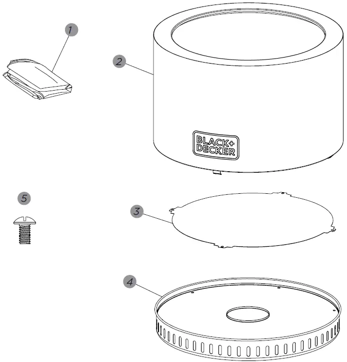 BLACK DECKER BD17201 19.5 Inch Smokeless Wood Fire Pit 07