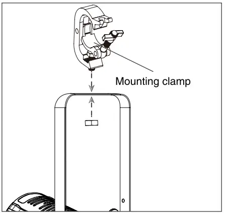 FOS technologies 350W RGBALC LED Profile Spot with Zoom - Mounting clamp