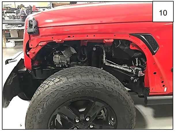 AXC E0001 X-LINE Fender Flare Jeep Wrangler Unlimited - Step 10