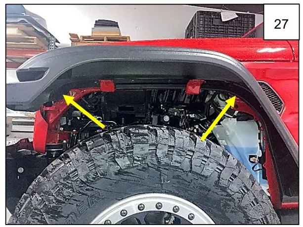 AXC E0001 X-LINE Fender Flare Jeep Wrangler Unlimited - Step 27