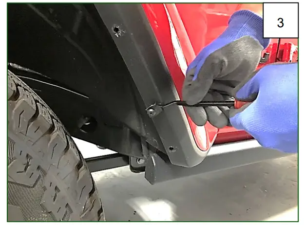 AXC E0001 X-LINE Fender Flare Jeep Wrangler Unlimited - Step 3