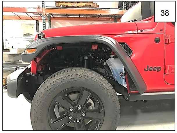 AXC E0001 X-LINE Fender Flare Jeep Wrangler Unlimited - Step 38
