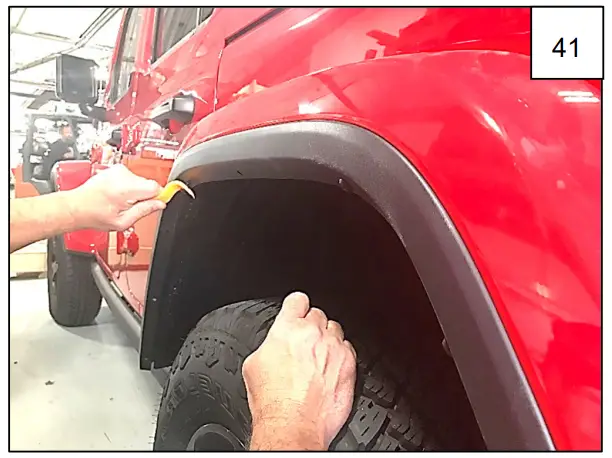 AXC E0001 X-LINE Fender Flare Jeep Wrangler Unlimited - Step 41