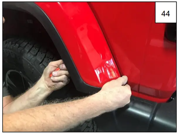 AXC E0001 X-LINE Fender Flare Jeep Wrangler Unlimited - Step 44