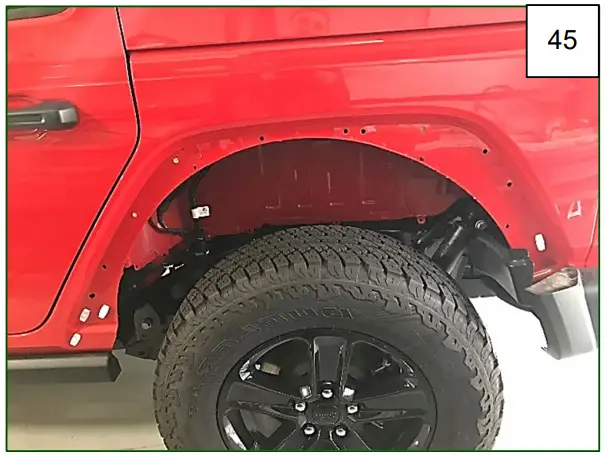 AXC E0001 X-LINE Fender Flare Jeep Wrangler Unlimited - Step 45