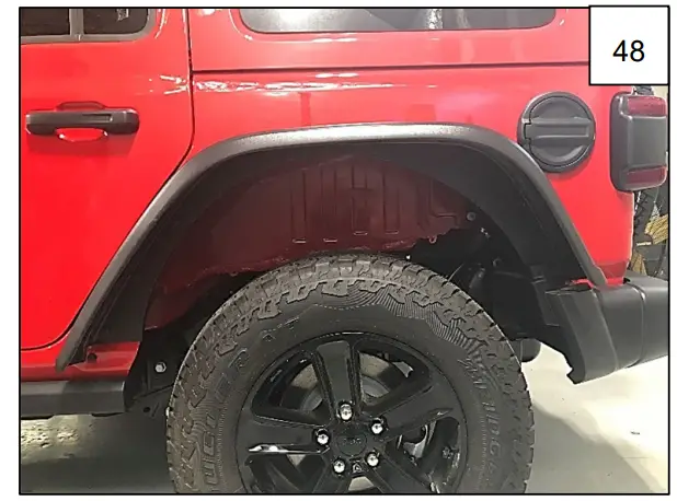 AXC E0001 X-LINE Fender Flare Jeep Wrangler Unlimited - Step 48