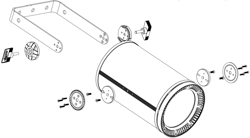 ELATION FUZE PENDANT 230 W 11,000 Lumen High CRI RGBWL LED Pendant - BRACKET KIT