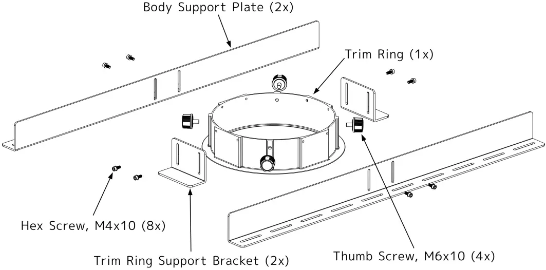 ELATION FUZE PENDANT 230 W 11,000 Lumen High CRI RGBWL LED Pendant - CEILING MOUNT KIT 2