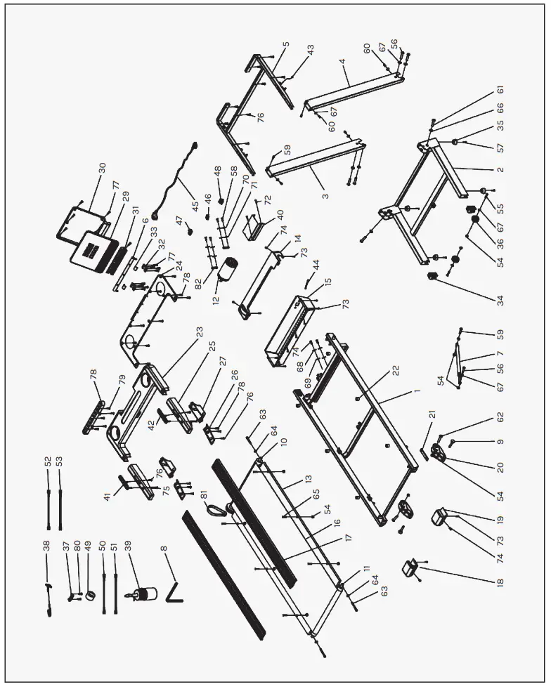 LSG Chaser 3 Treadmill - DIAGRAM