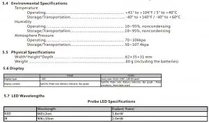 FIG 8 Specifications