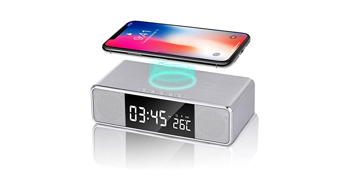 Ygon Msl- 6019q Dual Speakers Wireless Charging Desk Clock User Guide Ygon Msl- 6019q Dual Speakers Wireless Charging Desk Clock User Guide